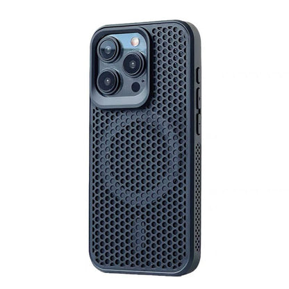 Hollow mesh heat dissipation magnetic mobile phone case, anti-drop and anti-slip, suitable for iPhone16/15/14/13/12/11 ProMaxPlus