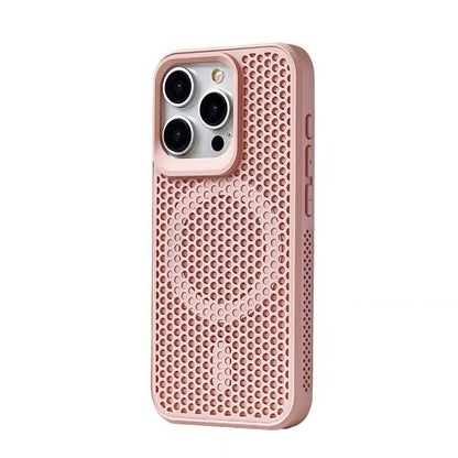 Hollow mesh heat dissipation magnetic mobile phone case, anti-drop and anti-slip, suitable for iPhone16/15/14/13/12/11 ProMaxPlus