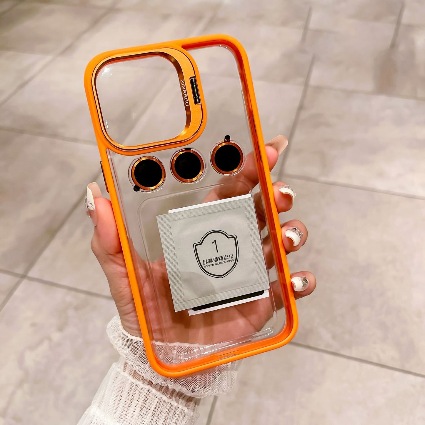 Transparent stand iPhone case